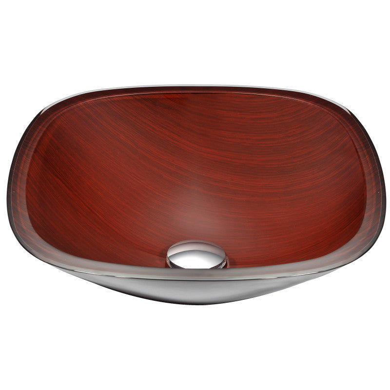 ANZZI LS-AZ066 Cansa vessel sink in rich timber, main product photo