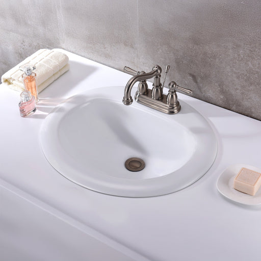 ANZZI LS-AZ097 Cadenza drop-in bathroom sink in white, installed room view 1