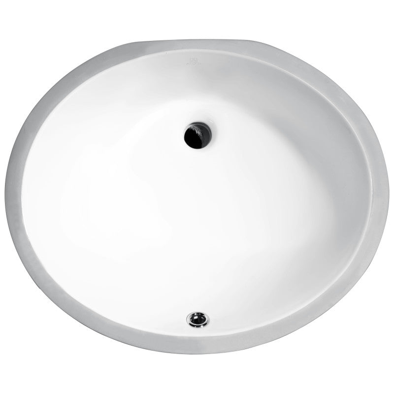 ANZZI LS-AZ103 Pegasus undermount bathroom sink in white, main product photo