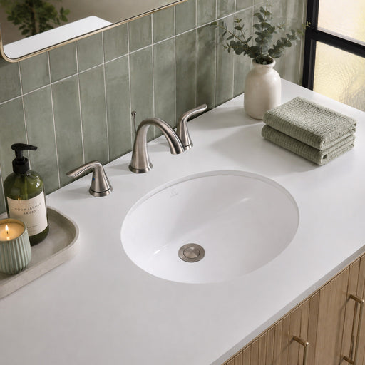 ANZZI LS-AZ109 Rhodes undermount bathroom sink in white, main product photo