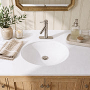 ANZZI LS-AZ109 Rhodes undermount bathroom sink in white, installed room view 3
