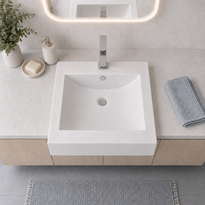 ANZZI LS-AZ116 Vitruvius vessel sink in glossy white vitreous china ceramic, main product photo