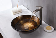 ANZZI LS-AZ195 Arc vessel sink in autumn dusk, installed room view 1
