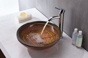ANZZI LS-AZ218 Alto vessel sink in brown, installed room view 1