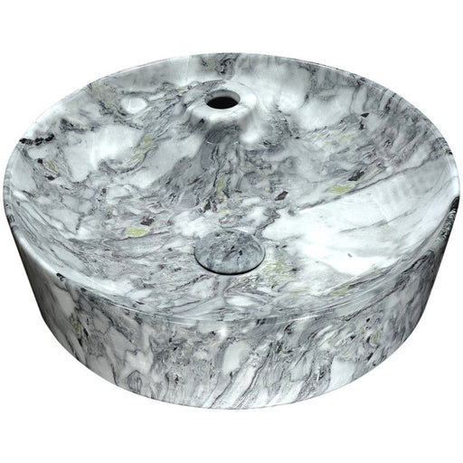 ANZZI LS-AZ233 Marbled vessel sink in marbled snow, main product photo