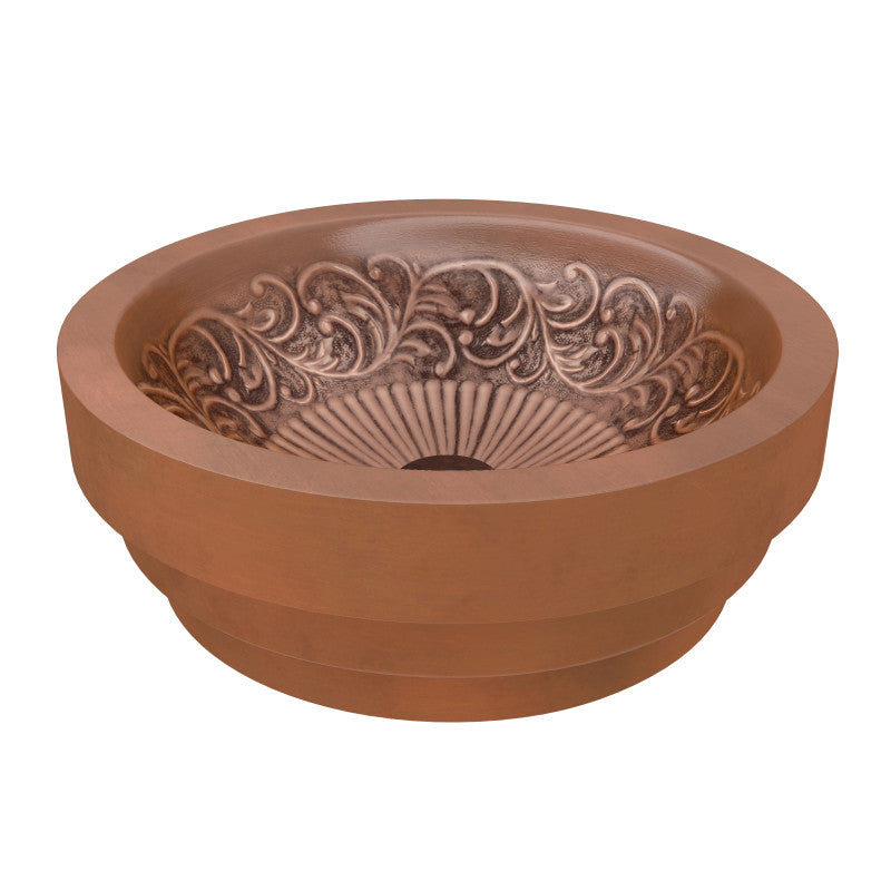 ANZZI LS-AZ336 Admiral vessel sink in polished antique copper, main product photo