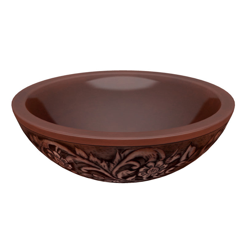 ANZZI LS-AZ340 Anchor vessel sink in polished antique copper, main product photo