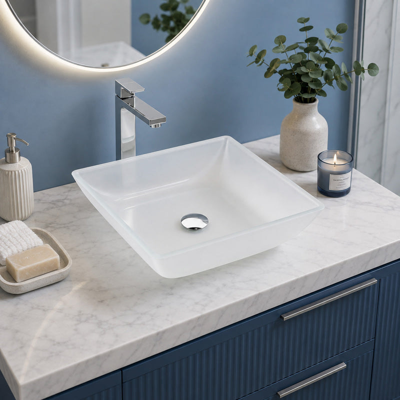 ANZZI LS-AZ912 Solstice vessel sink in white, main product photo