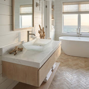 ANZZI LS-AZ912 Solstice vessel sink in white, installed room view 2