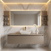 ANZZI LS-AZ912 Solstice vessel sink in white, installed room view 3