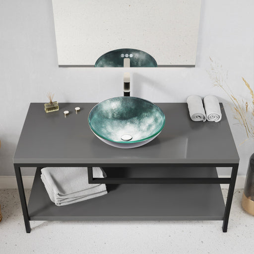 ANZZI LS-AZ917 Belissima vessel sink in the listed finish, installed room view 1