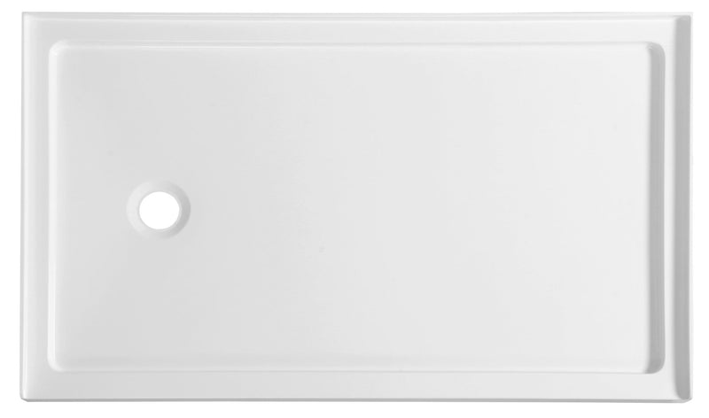 ANZZI SB-AZ007WL Shower Base top view showing left drain