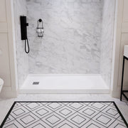 ANZZI SB-AZ101C Shower Base installed in a bathroom, front room view