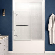 ANZZI SD-AZ053-01CH Myth 28" x 56" Frameless Tub Door with TSUNAMI GUARD in Polished Chrom, product view 2