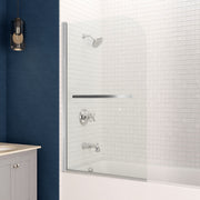 ANZZI SD-AZ053-01CH Myth 28" x 56" Frameless Tub Door with TSUNAMI GUARD in Polished Chrom, product view 3