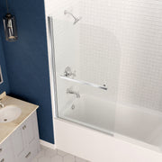 ANZZI SD-AZ053-01CH Myth 28" x 56" Frameless Tub Door with TSUNAMI GUARD in Polished Chrom, product view 4