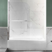 ANZZI SD-AZ053-01CH Myth 28" x 56" Frameless Tub Door with TSUNAMI GUARD in Polished Chrom, product view 5