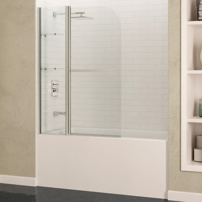 ANZZI SD-AZ054-01BN Galleon 48" x 58" Frameless Tub Door with TSUNAMI GUARD in Brushed Nic, product view