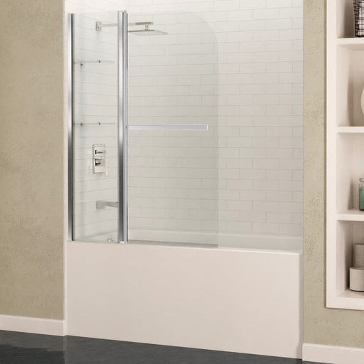 ANZZI SD-AZ054-01CH Galleon 48" x 58" Frameless Tub Door with TSUNAMI GUARD in Polished Ch, product view