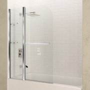 ANZZI SD-AZ054-01CH Galleon 48" x 58" Frameless Tub Door with TSUNAMI GUARD in Polished Ch, product view 3