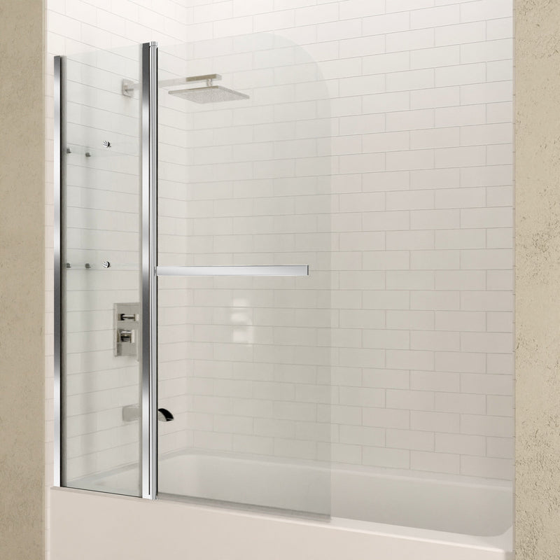 ANZZI SD-AZ054-01CH Galleon 48" x 58" Frameless Tub Door with TSUNAMI GUARD in Polished Ch, product view 3