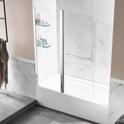 ANZZI SD-AZ054-01CH Galleon 48" x 58" Frameless Tub Door with TSUNAMI GUARD in Polished Ch, product view 6