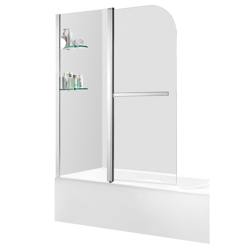 ANZZI SD-AZ054-01CH Galleon 48" x 58" Frameless Tub Door with TSUNAMI GUARD in Polished Ch, product view 7