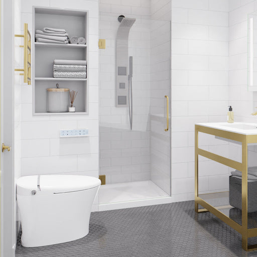 ANZZI SD-AZ09-01BG Frameless Hinged Shower Door product photo