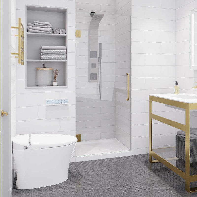 ANZZI SD-AZ09-02BG Frameless Hinged Shower Door product photo