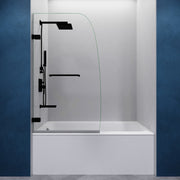 ANZZI SD-AZ10-01MB Grand 30" x 55" Frameless Hinged Tub Door with Clear Tempered Glass an, product view