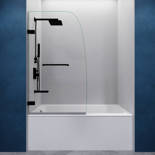 ANZZI SD-AZ10-01MB Grand 30" x 55" Frameless Hinged Tub Door with Clear Tempered Glass an, product view