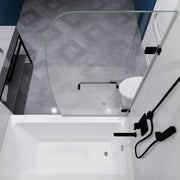 ANZZI SD-AZ10-01MB Grand 30" x 55" Frameless Hinged Tub Door with Clear Tempered Glass an, product view 5
