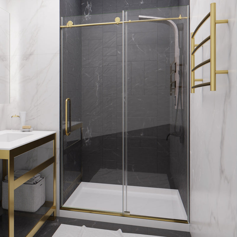 ANZZI SD-AZ13-01BG Frameless Sliding Shower Door product photo