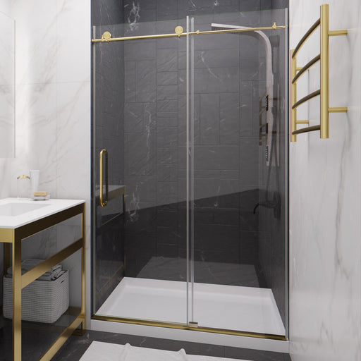 ANZZI SD-AZ13-01BG Frameless Sliding Shower Door product photo