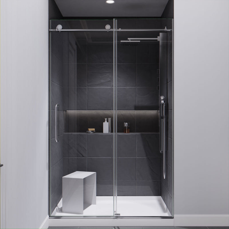 ANZZI SD-AZ13-01CH Frameless Sliding Shower Door product photo