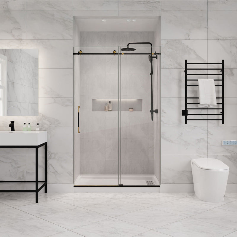 ANZZI SD-AZ13-01MBBG Frameless Sliding Shower Door product photo