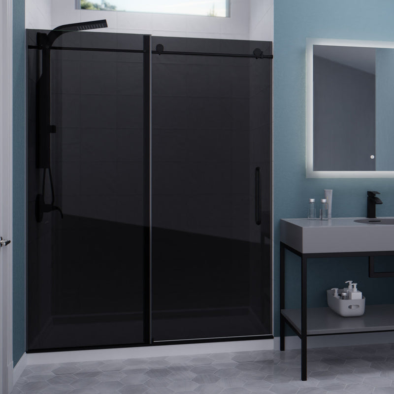 ANZZI SD-AZ13-02MB-T Frameless Sliding Shower Door product photo