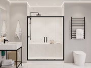 ANZZI SD-AZ15-01MB Frameless Shower Door matte black, wide room view