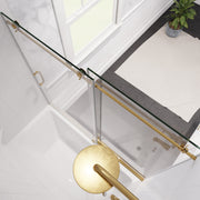ANZZI SD-AZ17-01BG Don Series 56 to 60" x 62" Frameless Sliding Tub Door in Brushed Gold, product view 5