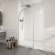 ANZZI SD-AZ18-01BN Framed Shower Screen brushed nickel, clear glass, room view