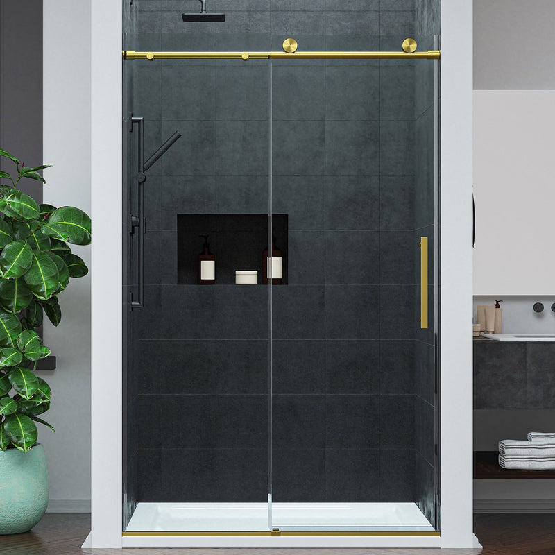 ANZZI SD-AZ20-01BG Frameless Sliding Shower Door product photo