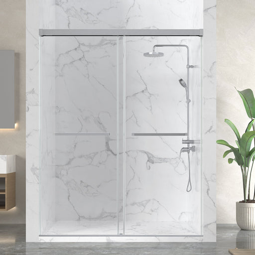 ANZZI SD-AZ21-01BN Frameless Sliding Shower Door product photo