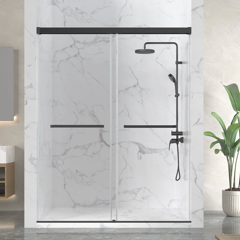 ANZZI SD-AZ21-01MB Frameless Sliding Shower Door product photo