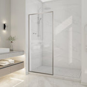 ANZZI SD-AZ22-01BN Framed Shower Screen brushed nickel, clear glass, front room view