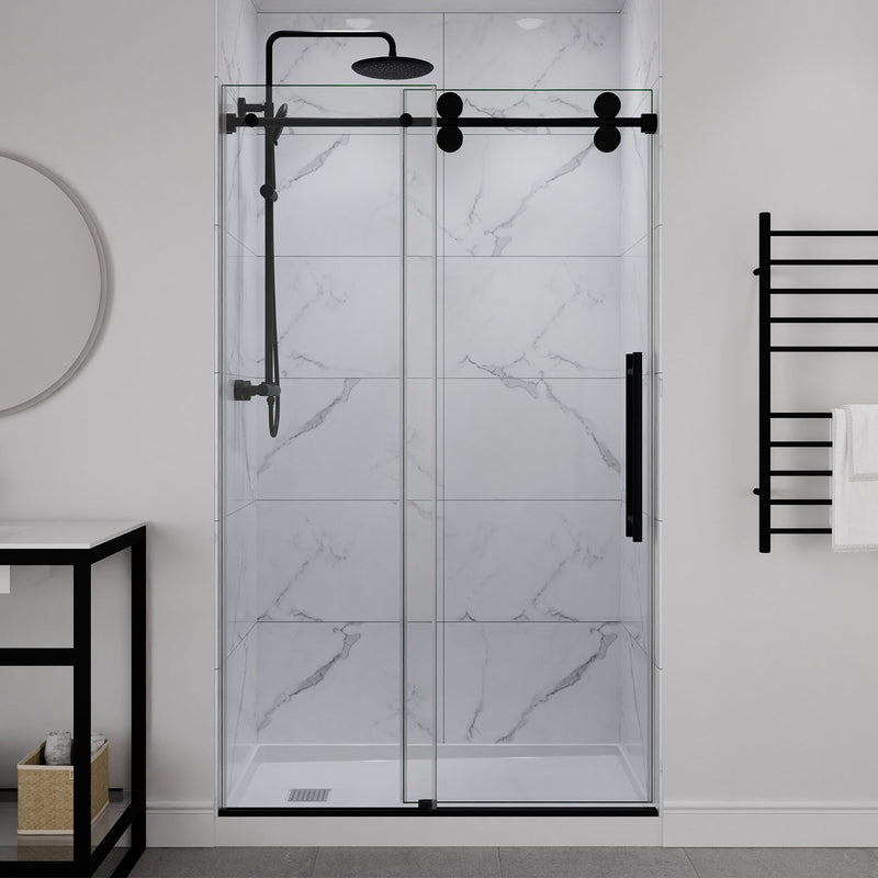 ANZZI SD-FRLS06101MB Frameless Sliding Shower Door product photo