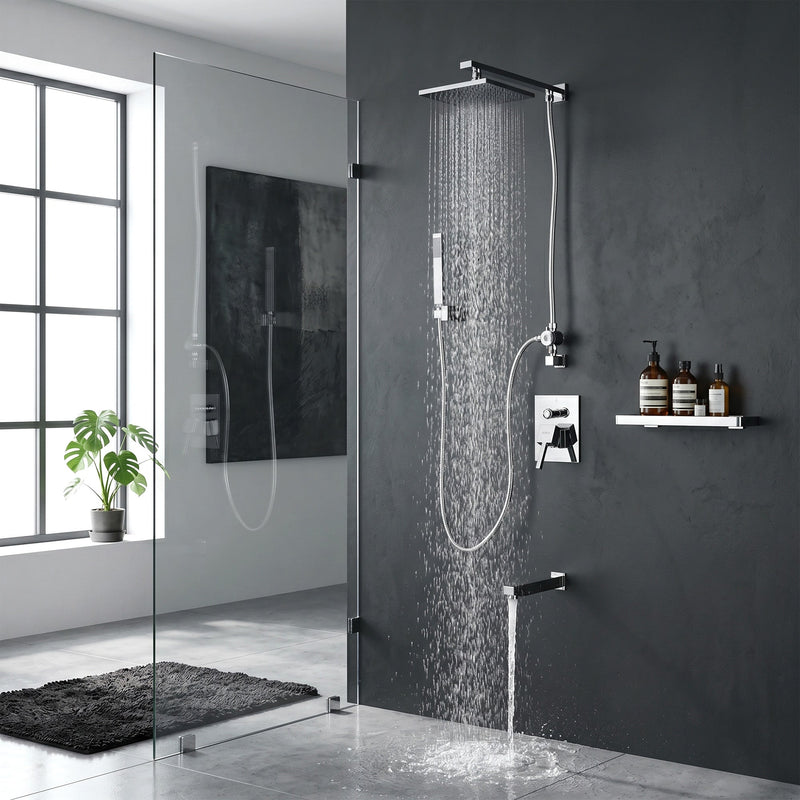 ANZZI SH-AZ013 Byne bathtub faucet in polished chrome, installed room view 3