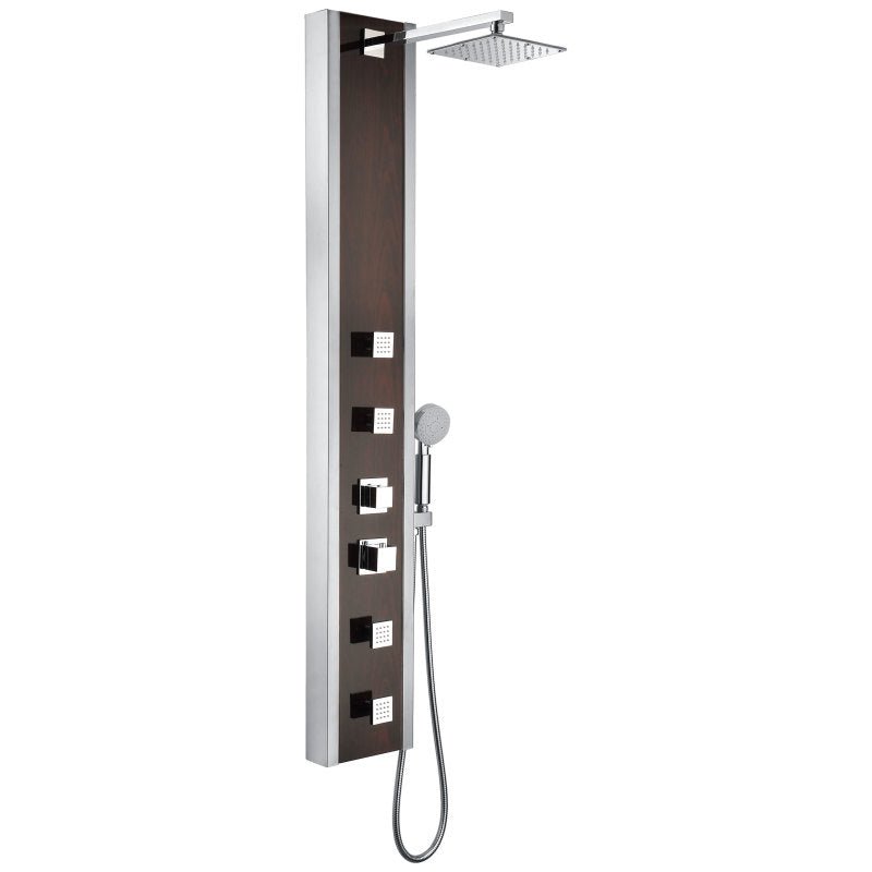 ANZZI SP-AZ012 Monsoon shower panel system in polished chrome, main product photo