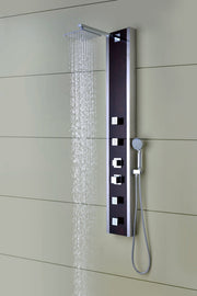 ANZZI SP-AZ012 Monsoon shower panel system in polished chrome, installed room view 1