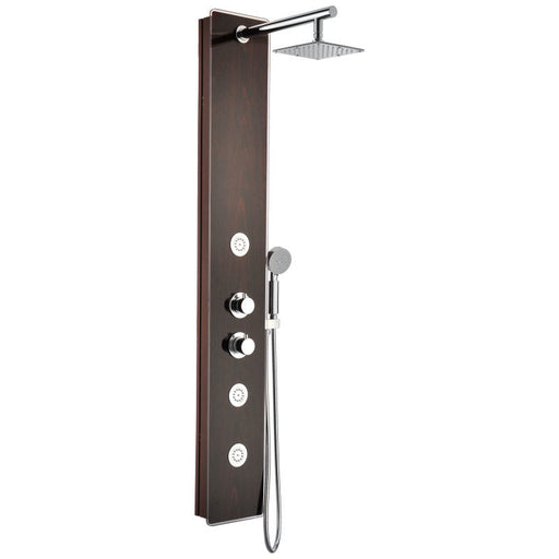 ANZZI SP-AZ021 Pure shower panel system in mahogany style deco-glass, main product photo