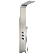 ANZZI SP-AZ024 Arc shower panel system in brushed stainless steel, main product photo